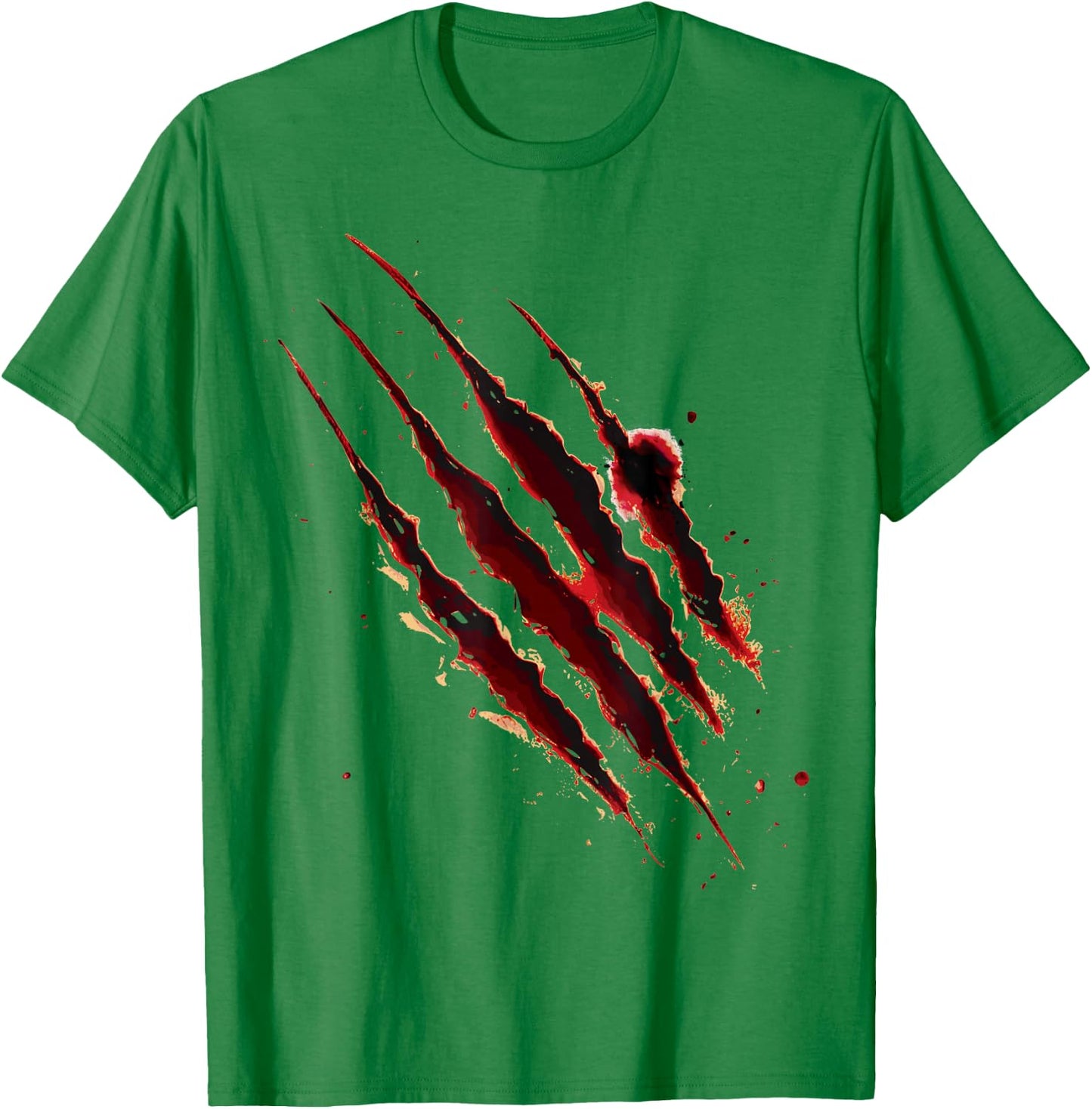 Bloody Shirt Zombie Outbreak Blood Splatter Claw Marks T-Shirt - T-Shirt | Irish Green