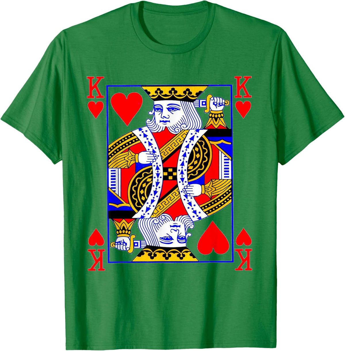 King of Hearts Playing Card Poker Card Costume Shirt T-Shirt - T-Shirt | Irish Green