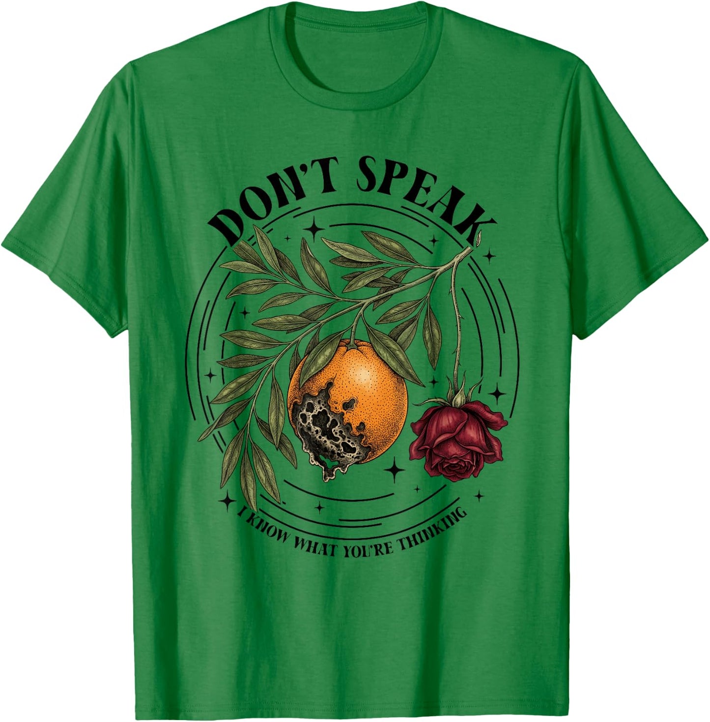 Don’t Speak I Know What You’re Thinking Vintage 90s Orange T-Shirt - T-Shirt | Irish Green