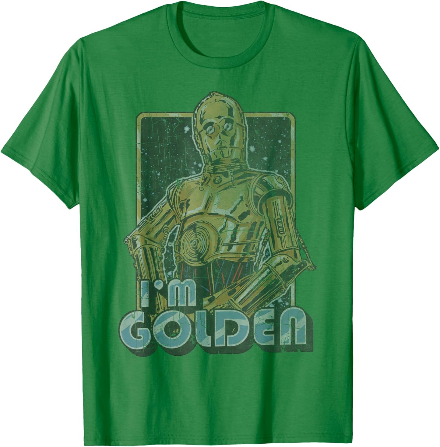 Star Wars C-3PO I'm Golden Pose Graphic T-Shirt - T-Shirt | Irish Green