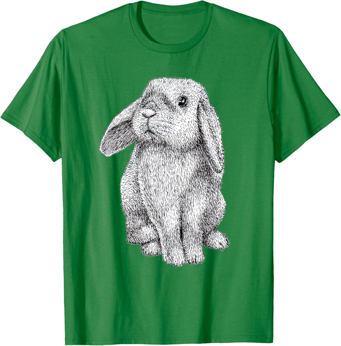 Lop Eared Bunny Rabbit Cute T-Shirt - T-Shirt | Irish Green