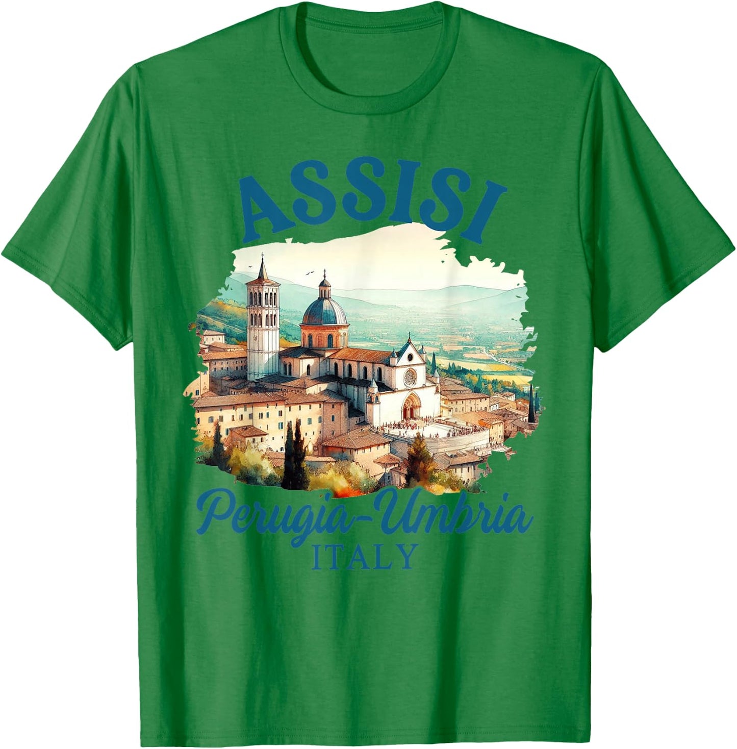 Assisi Travel Perugia Umbria Italy Trip Meet Me In Assisi T-Shirt - T-Shirt | Irish Green