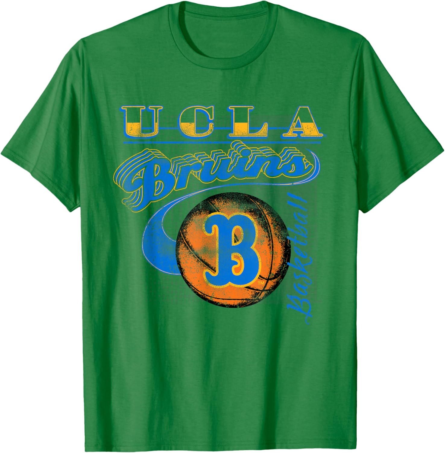 UCLA Bruins Basketball Retro White Officially Licensed T-Shirt - T-Shirt | Irish Green