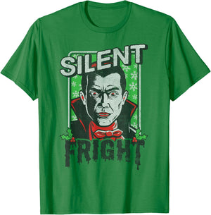 Universal Monsters Christmas Dracula Silent Fright T-Shirt - T-Shirt | Irish Green