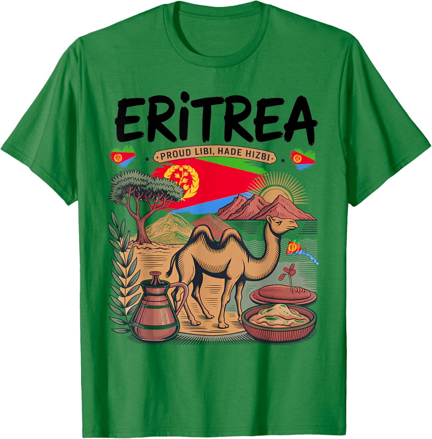 Eritrean Flag Outfit Idea Eritrea Culture Themed T-Shirt - T-Shirt | Irish Green