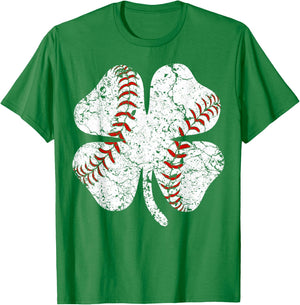 Baseball St Patricks Day Boys Girls Men Women Shamrock Green T-Shirt - T-Shirt | Irish Green