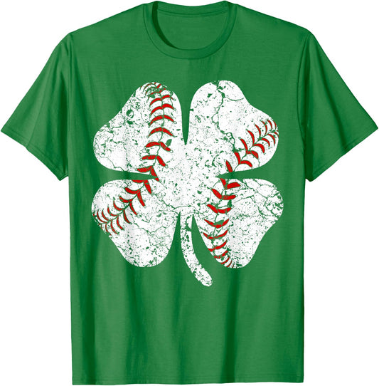 Baseball St Patricks Day Boys Girls Men Women Shamrock Green T-Shirt - T-Shirt | Irish Green