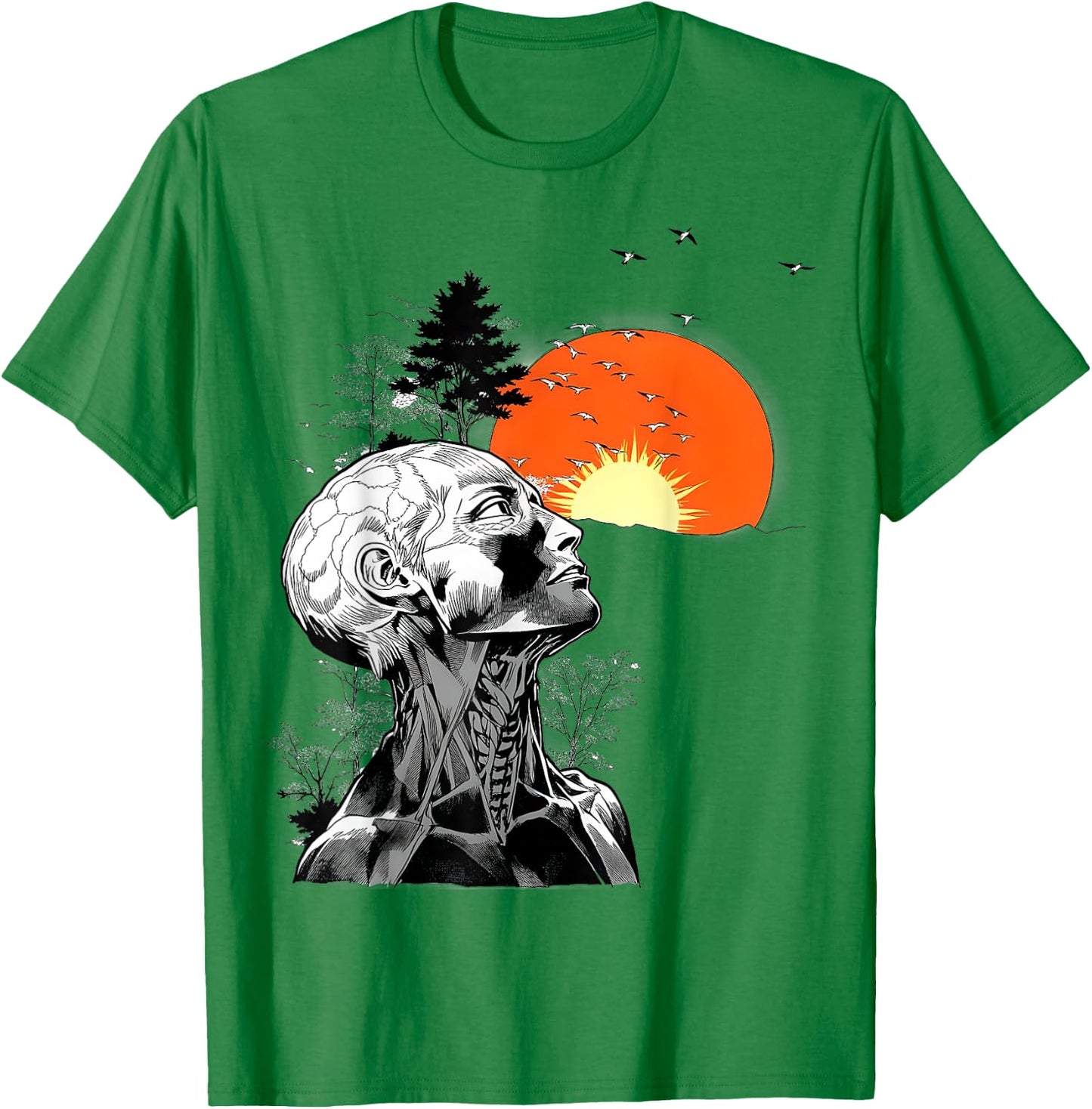 Hangover Human Tree Graphic T-Shirt - T-Shirt | Irish Green