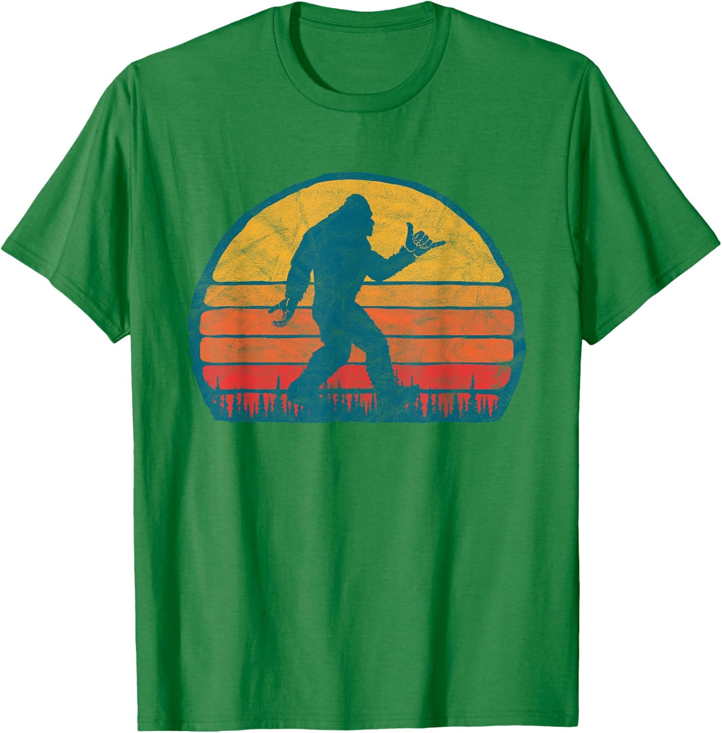 Funny Shaka Aloha Bigfoot Surfer Shirt - Believe Dude! T-Shirt - T-Shirt | Irish Green
