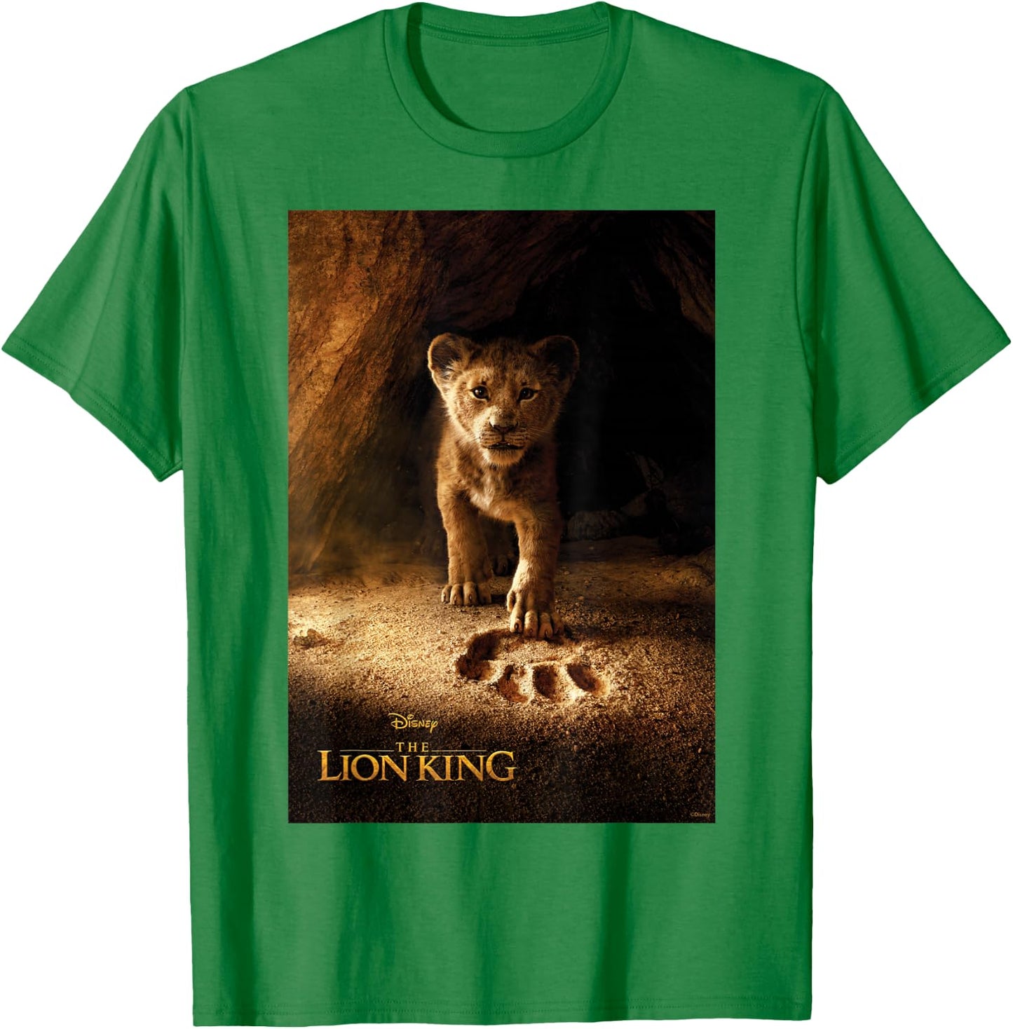 Disney The Lion King Simba Paw Live Action Movie Poster C3 T-Shirt - T-Shirt | Irish Green