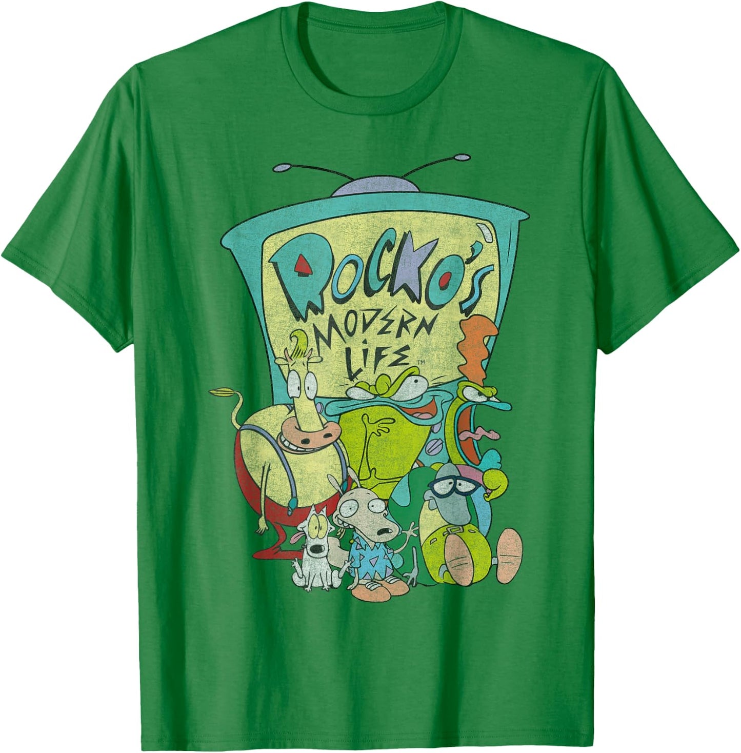 Nickelodeon Rocko's Modern Life TV Cast T-Shirt - T-Shirt | Irish Green