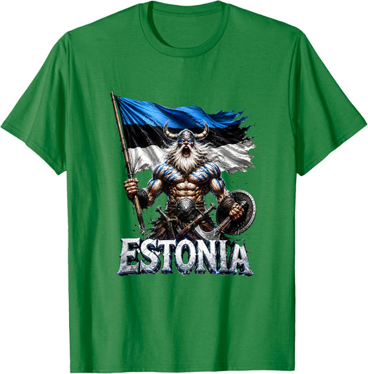 Estonia , Estonian maps, Estonia Flag Shirt for T-Shirt - T-Shirt | Irish Green