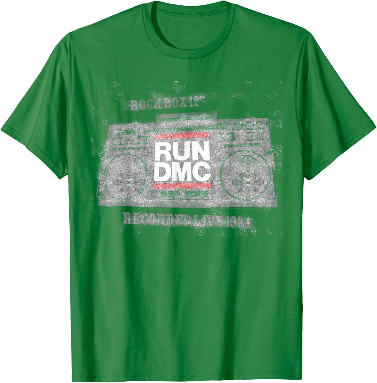 Run DMC Official Recorded Live 1984 T-Shirt - T-Shirt | Irish Green