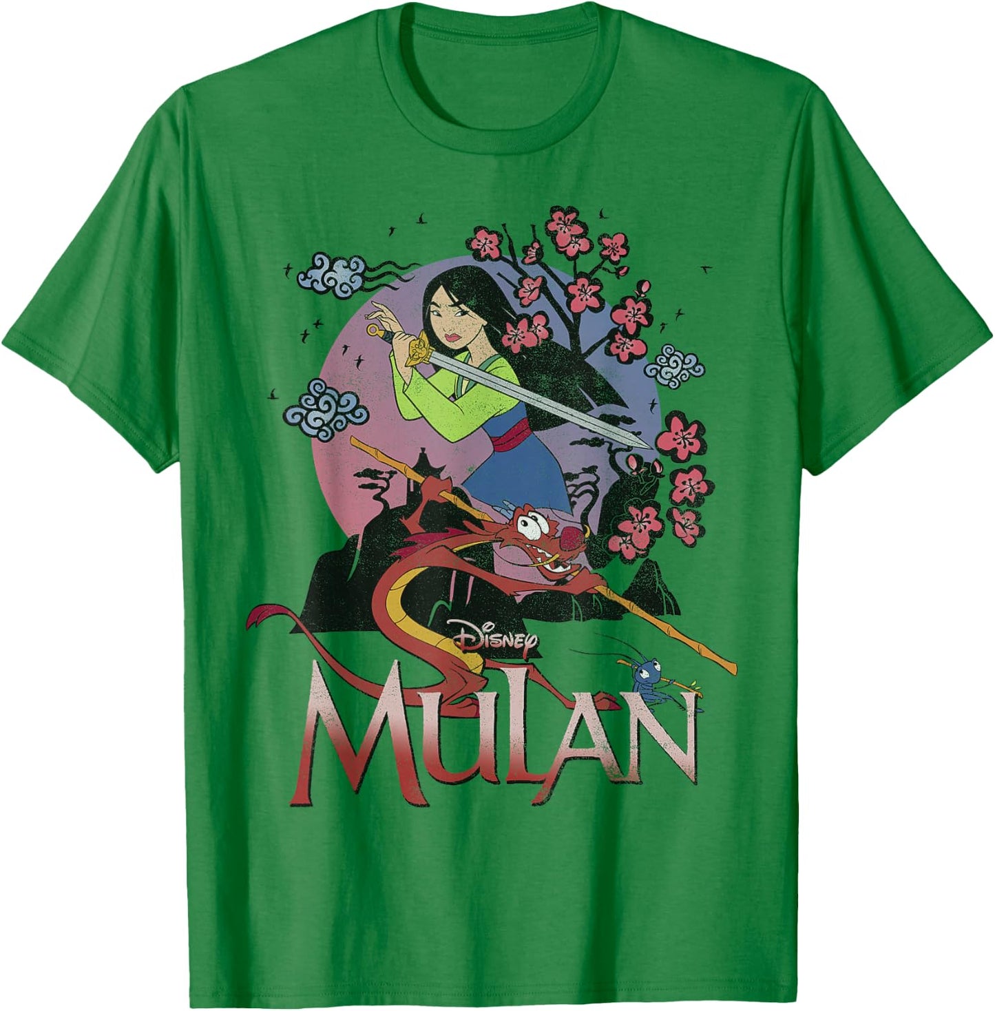 Disney Mulan and Mushu Collage Portrait Logo Small T-Shirt - T-Shirt | Irish Green