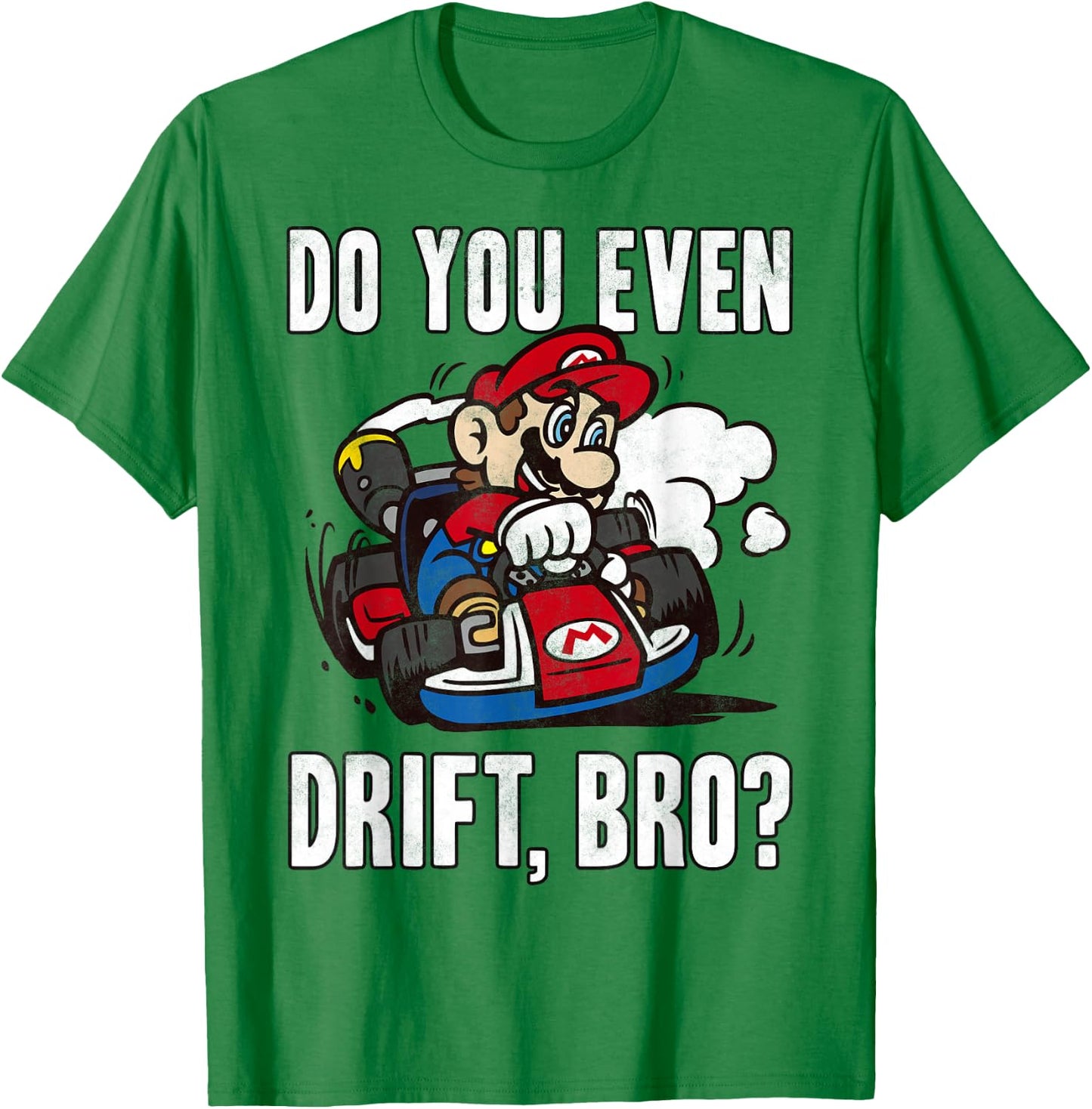 Nintendo Mario Kart Do You Even Drift Bro Graphic T-Shirt - T-Shirt | Irish Green