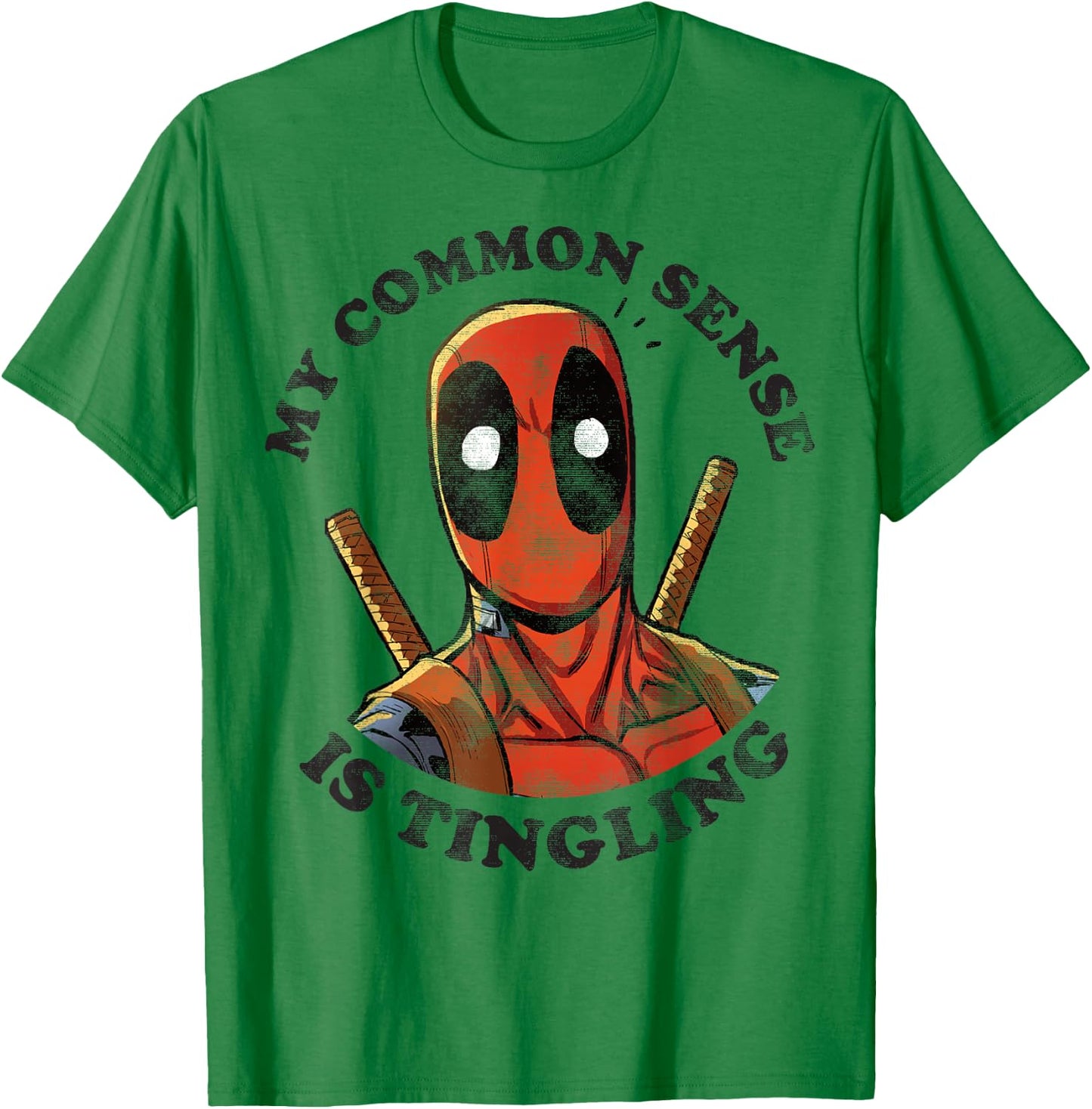 Marvel Deadpool Common Sense is Tingling Graphic T-Shirt - T-Shirt | Irish Green
