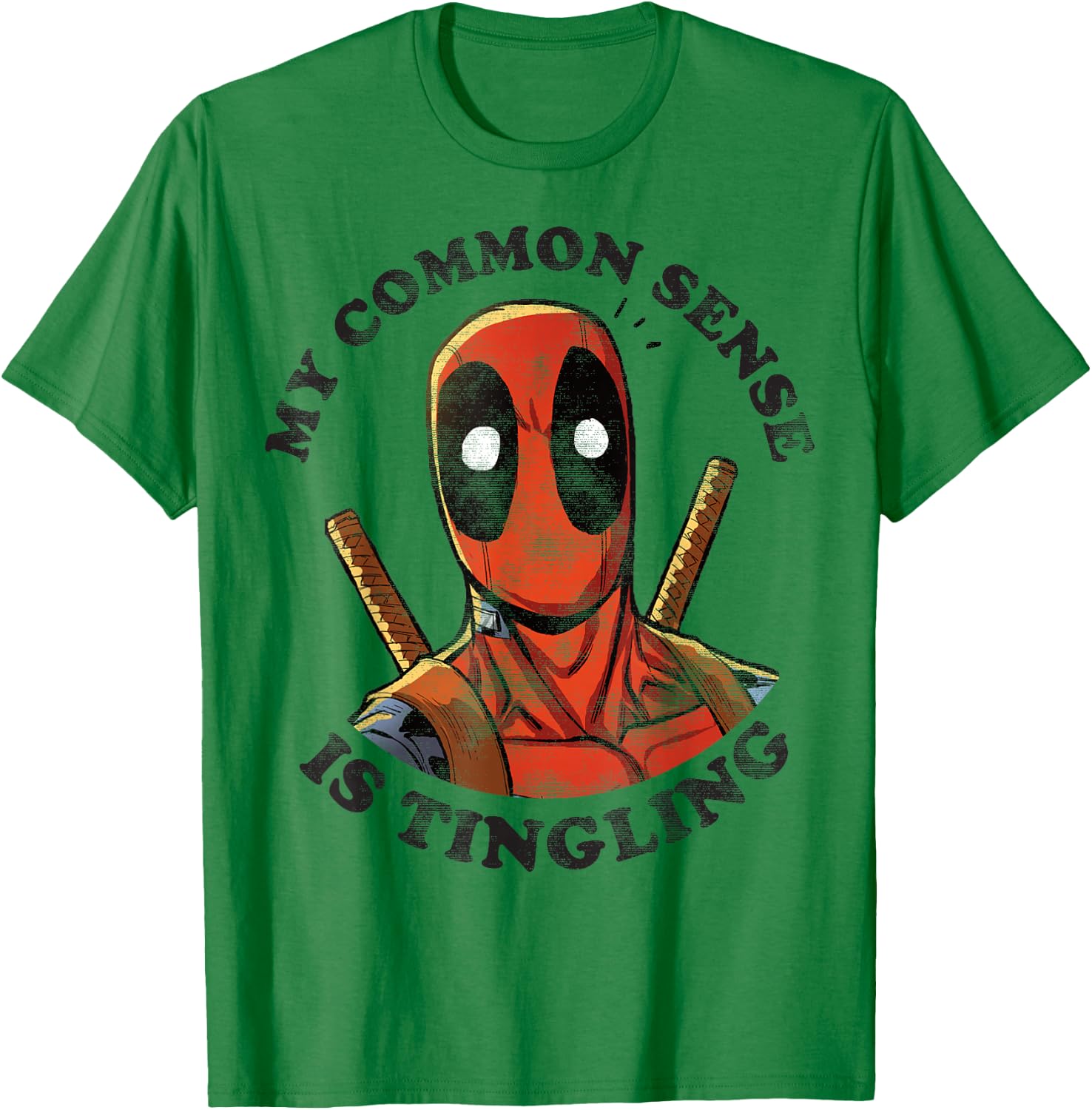 Marvel Deadpool Common Sense is Tingling Graphic T-Shirt - T-Shirt | Irish Green