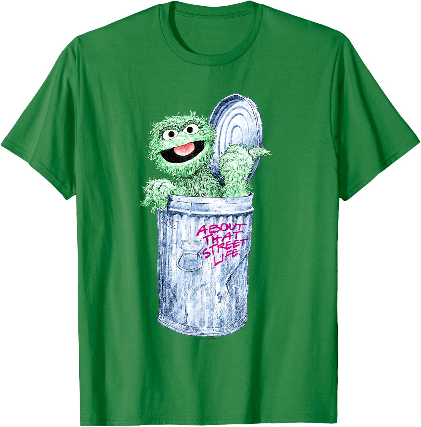 Sesame Street Oscar The Grouch Street Life T-Shirt - T-Shirt | Irish Green