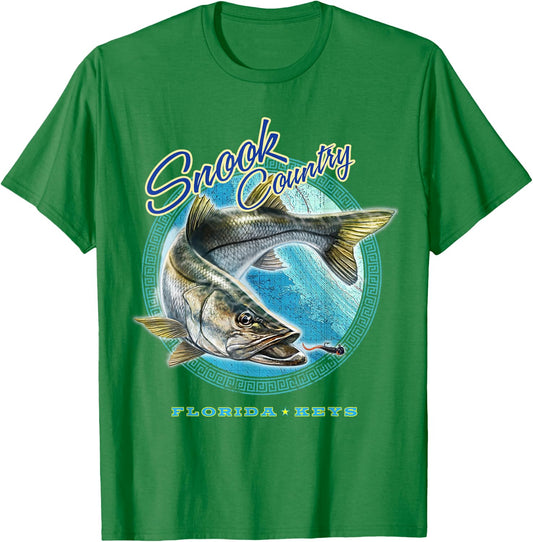 Snook fishing country, florida keys shirt T-Shirt - T-Shirt | Irish Green