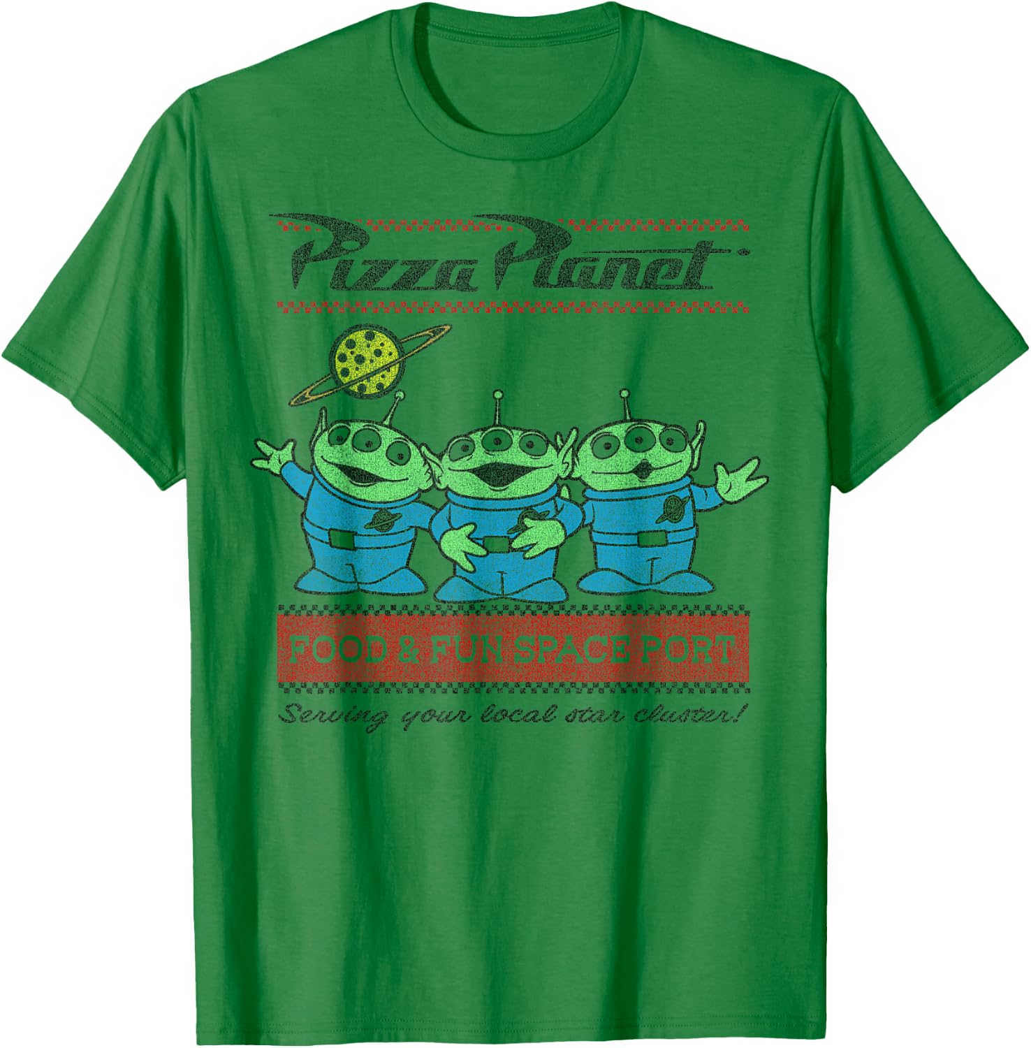 Disney Pixar Toy Story Pizza Planet Aliens T-Shirt - T-Shirt | Irish Green