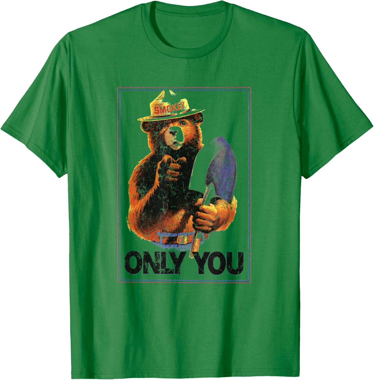 Ripple Junction x Smokey Bear Only You - Vintage Poster T-Shirt - T-Shirt | Irish Green