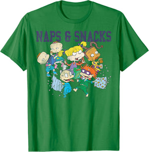 Rugrats Naps and Snacks Group Shot Graphic T-Shirt - T-Shirt | Irish Green
