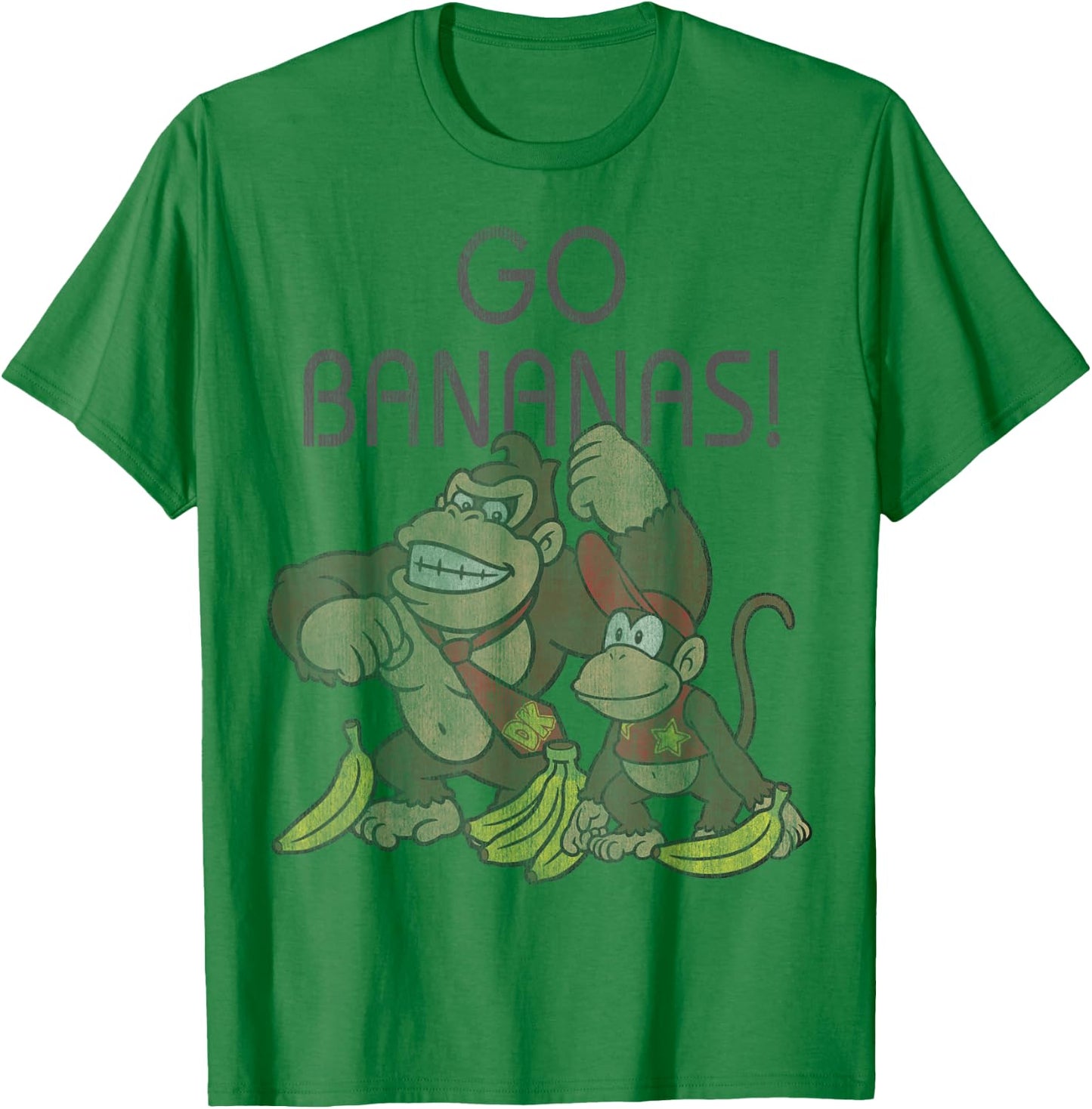 Nintendo Donkey Kong Go Bananas Vintage Graphic T-Shirt - T-Shirt | Irish Green