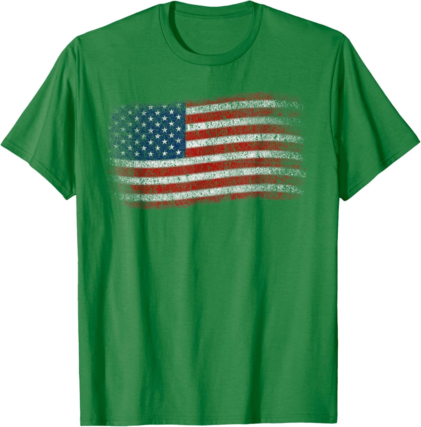 American Flag Men Women Memorial Day 4th of July USA Flag T-Shirt - T-Shirt | Irish Green