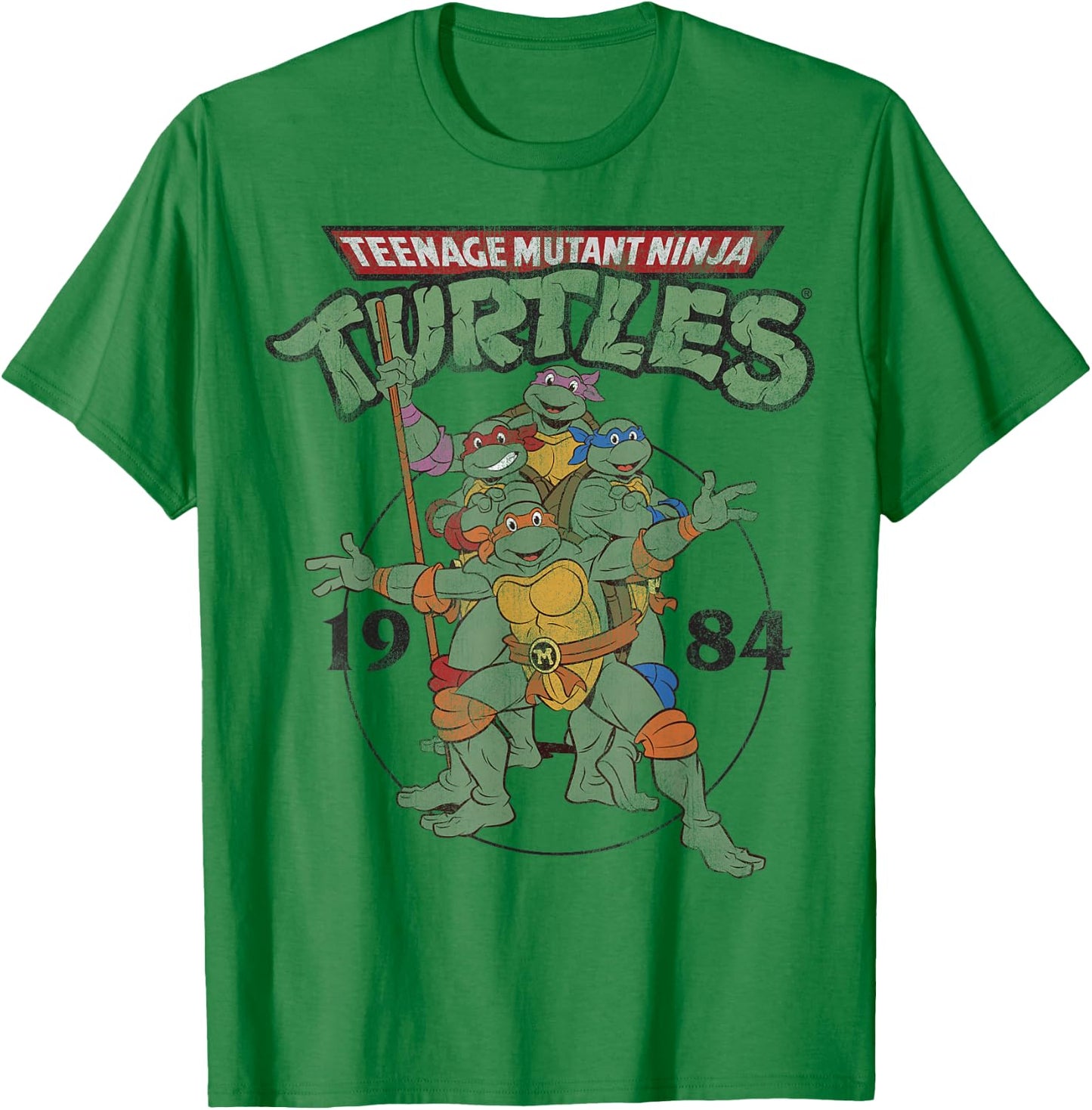 Teenage Mutant Ninja Turtles Classic Circle 1984 -Shirt T-Shirt - T-Shirt | Irish Green