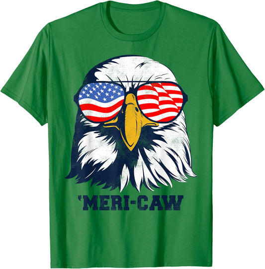 Bald Eagle 'Meri-Caw Portrait T-Shirt - T-Shirt | Irish Green