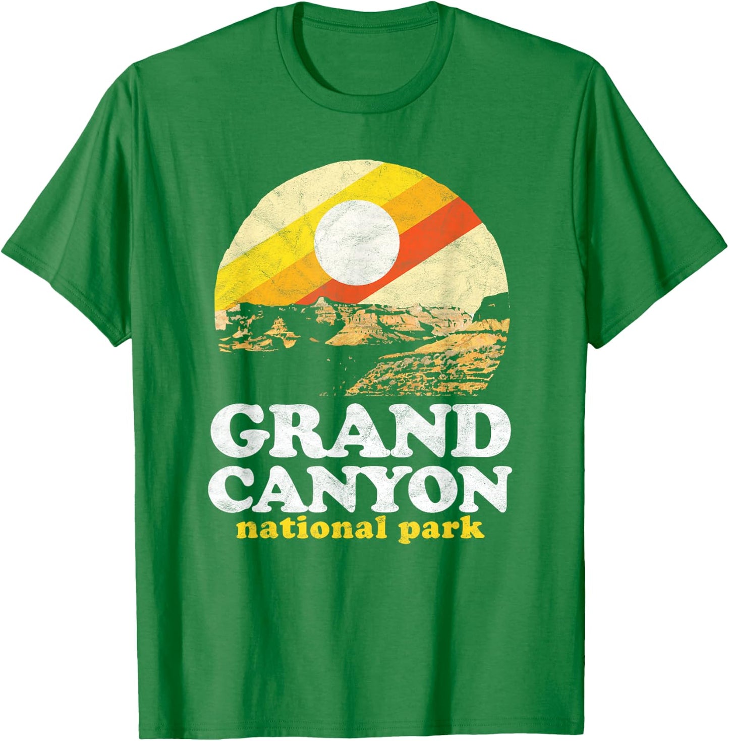 Vintage Grand Canyon Retro Eighties Sunset Graphic T-Shirt - T-Shirt | Irish Green