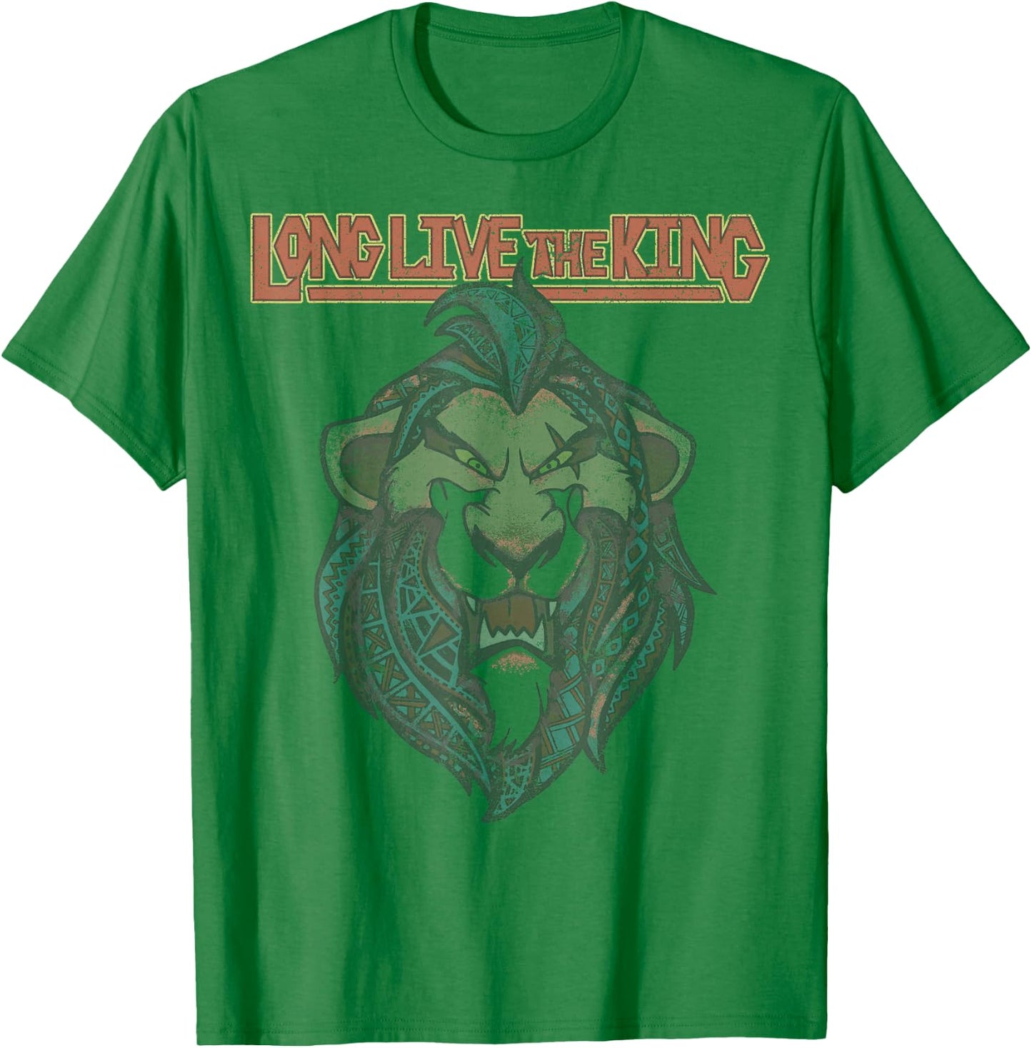 Disney The Lion King Geometric Scar Long Live The King T-Shirt - T-Shirt | Irish Green