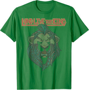 Disney The Lion King Geometric Scar Long Live The King T-Shirt - T-Shirt | Irish Green