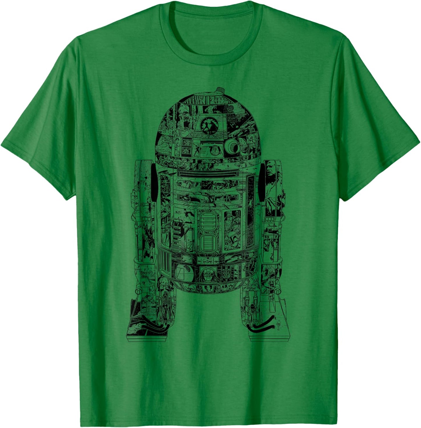Star Wars Epic R2-D2 Panel Schematics Design T-Shirt - T-Shirt | Irish Green
