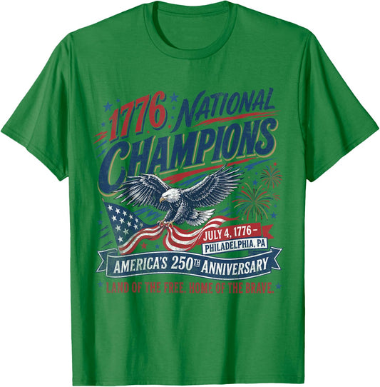 1776 National Champions T-Shirt - T-Shirt | Irish Green
