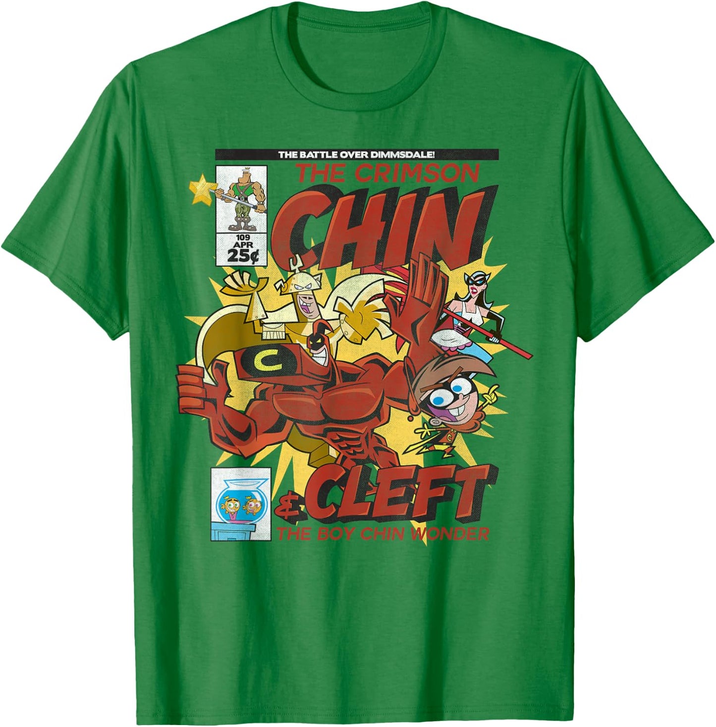 Nickelodeon Hey Arnold Crimson Chin T-Shirt - T-Shirt | Irish Green