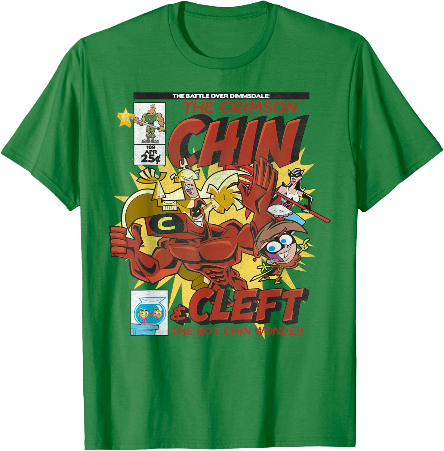 Nickelodeon Hey Arnold Crimson Chin T-Shirt - T-Shirt | Irish Green