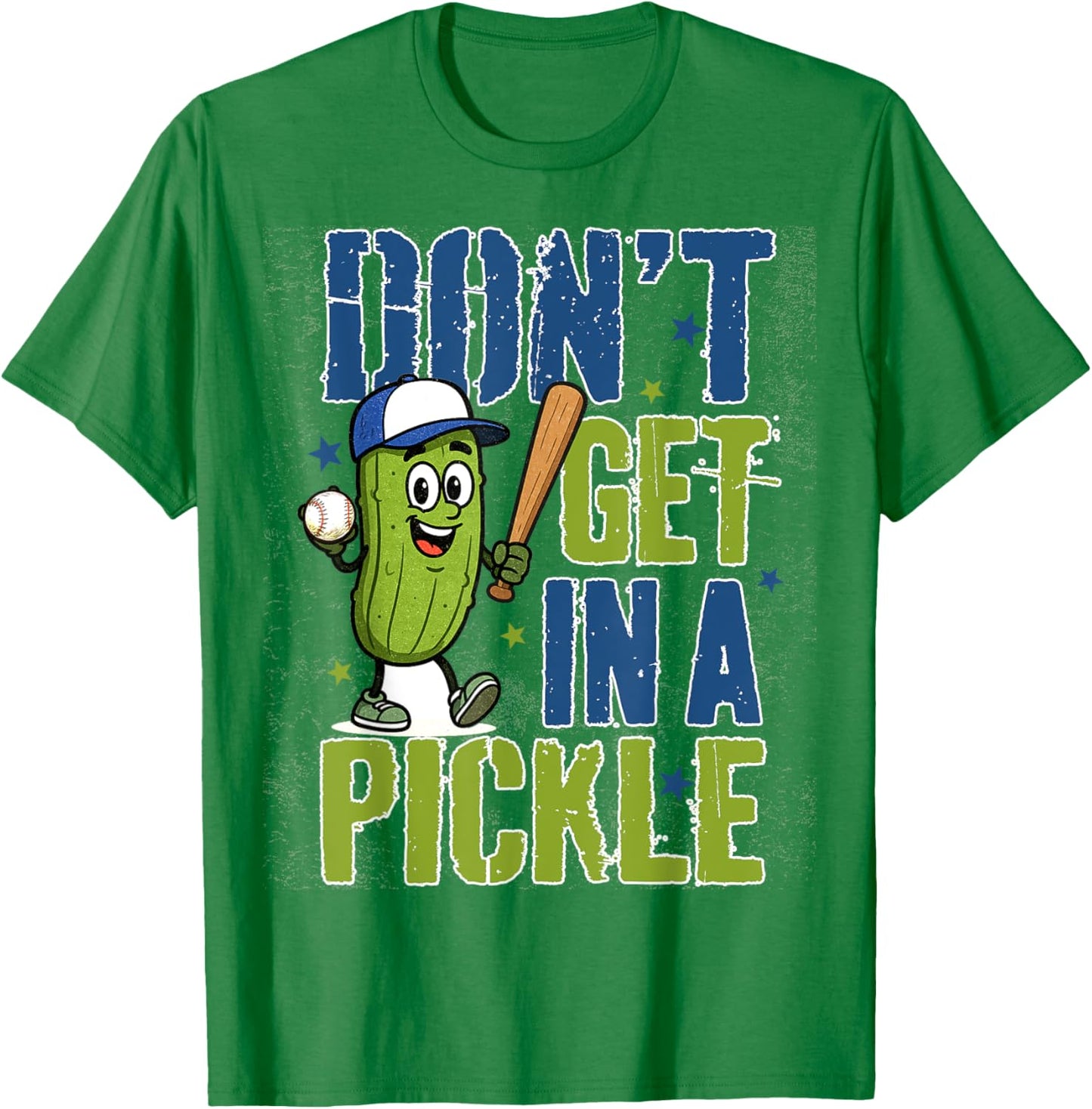 Baseball Lover Pickle Game Day Vibes Don't Get In A Pickle T-Shirt - T-Shirt | Irish Green