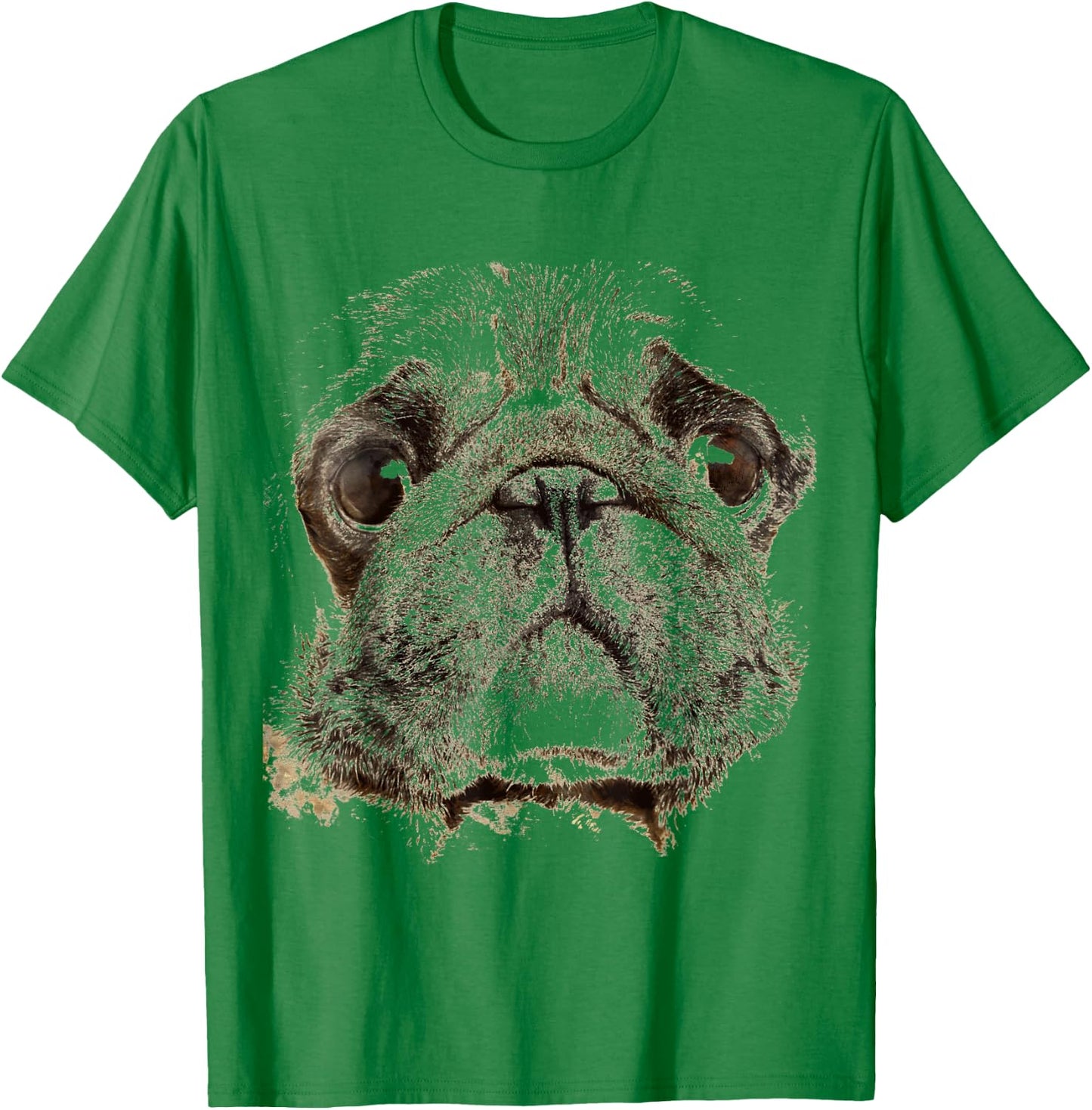 Pug Dog Animal Faces Men Women Girls Kids T-Shirt - T-Shirt | Irish Green