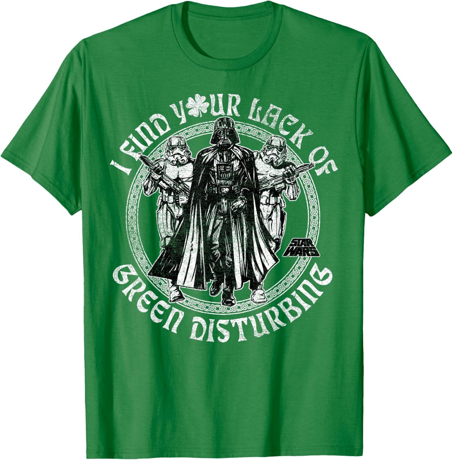 Star Wars Darth Vader Lack Green St. Patrick's Day Disney+ T-Shirt - T-Shirt | Irish Green