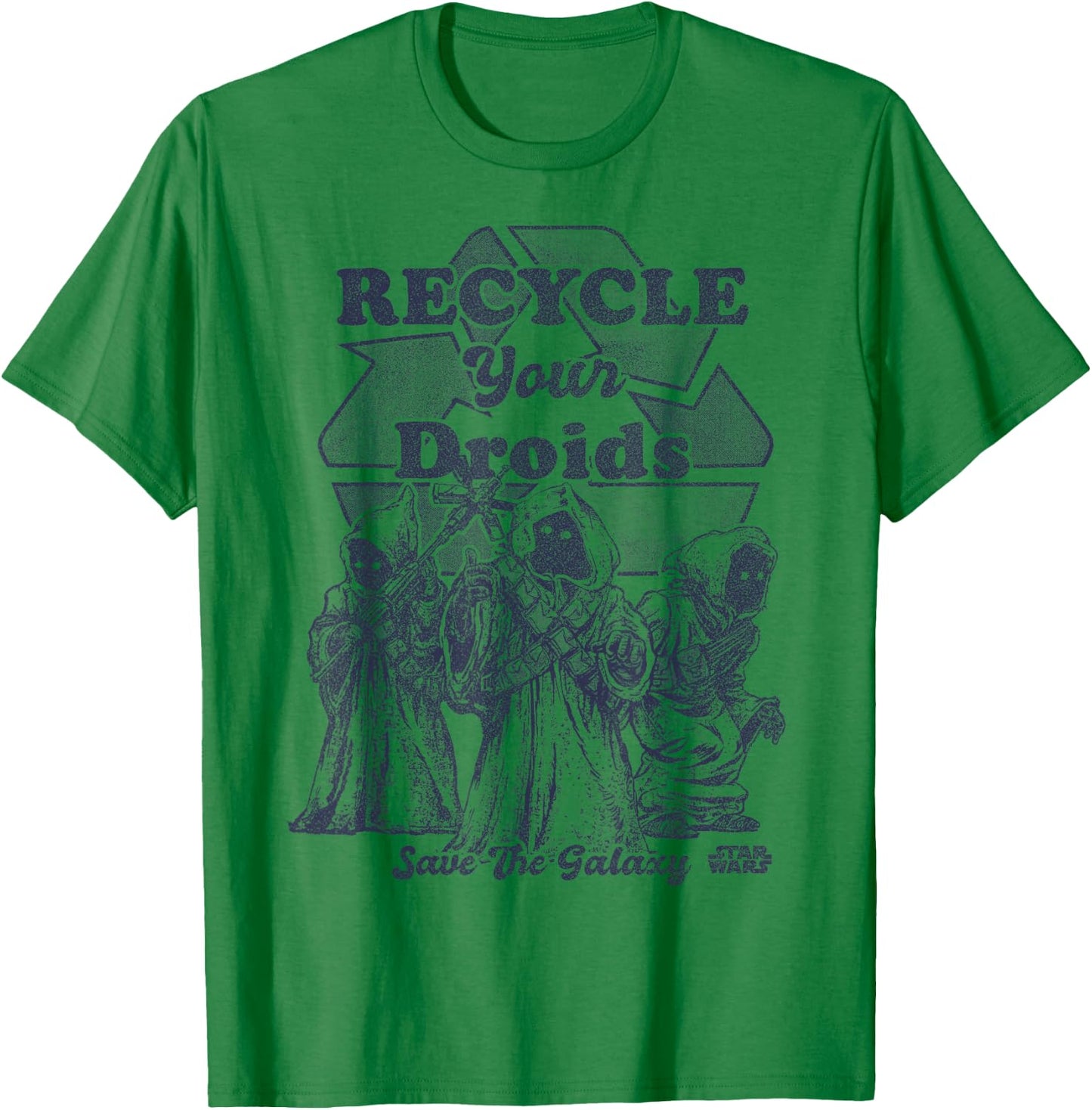 Star Wars Jawas Recycle Your Droids Save The Galaxy Portrait T-Shirt - T-Shirt | Irish Green