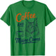Coffee and Maine Coons Cat Lover Gift Retro T-Shirt - T-Shirt | Irish Green
