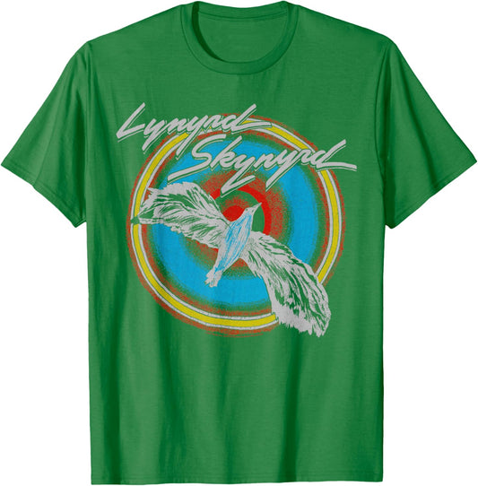 Lynyrd Skynyrd Free Bird 1970s Classic Rock Festival Vintage T-Shirt - T-Shirt | Irish Green