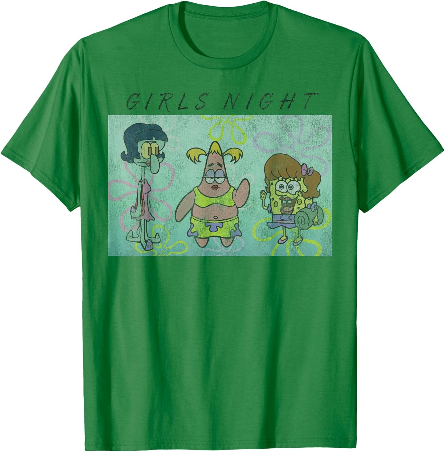 SpongeBob SquarePants Patrick Squidward Girls Night T-Shirt - T-Shirt | Irish Green