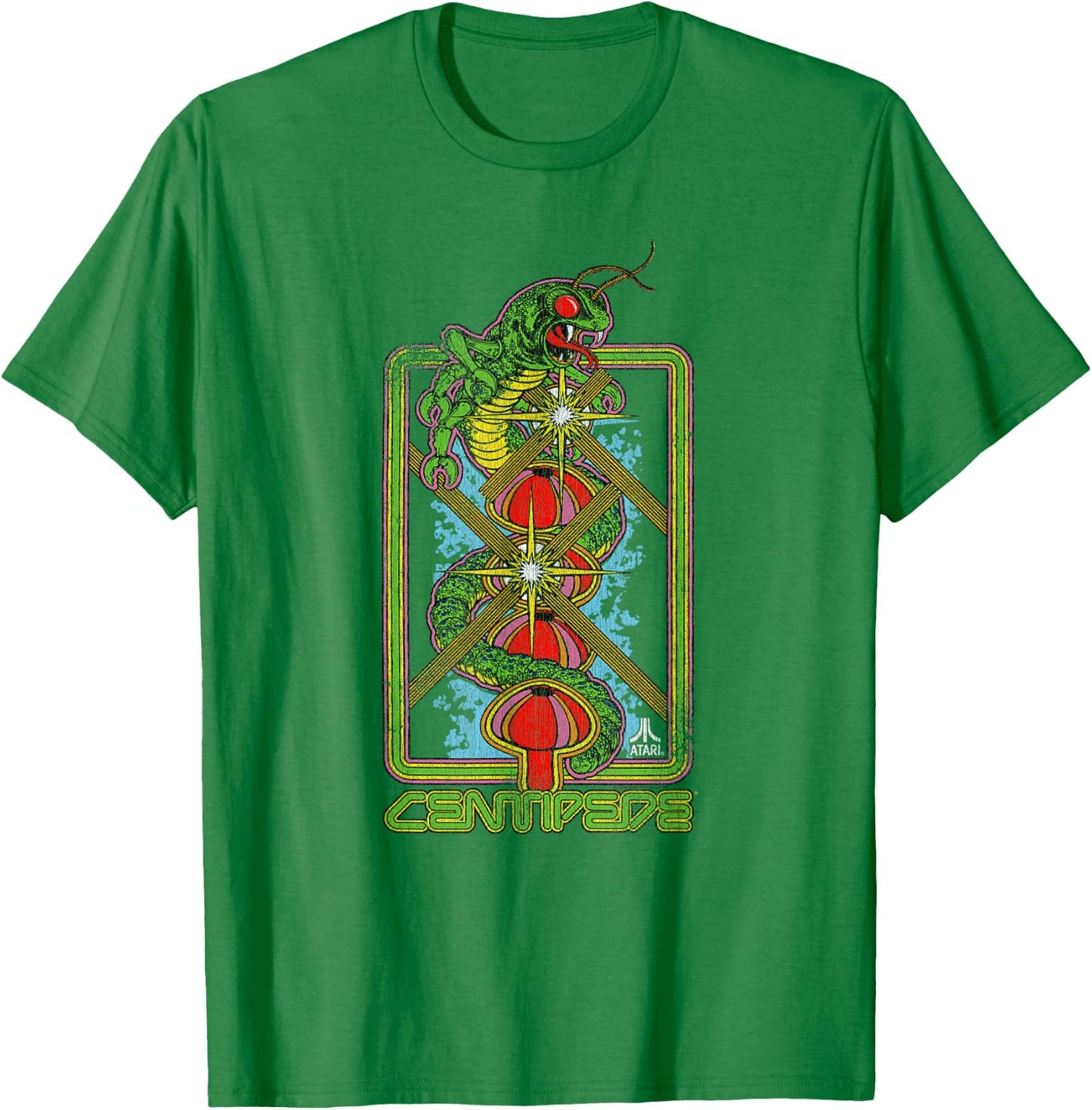 ATARI Centipede Vertical Art T-Shirt - T-Shirt | Irish Green