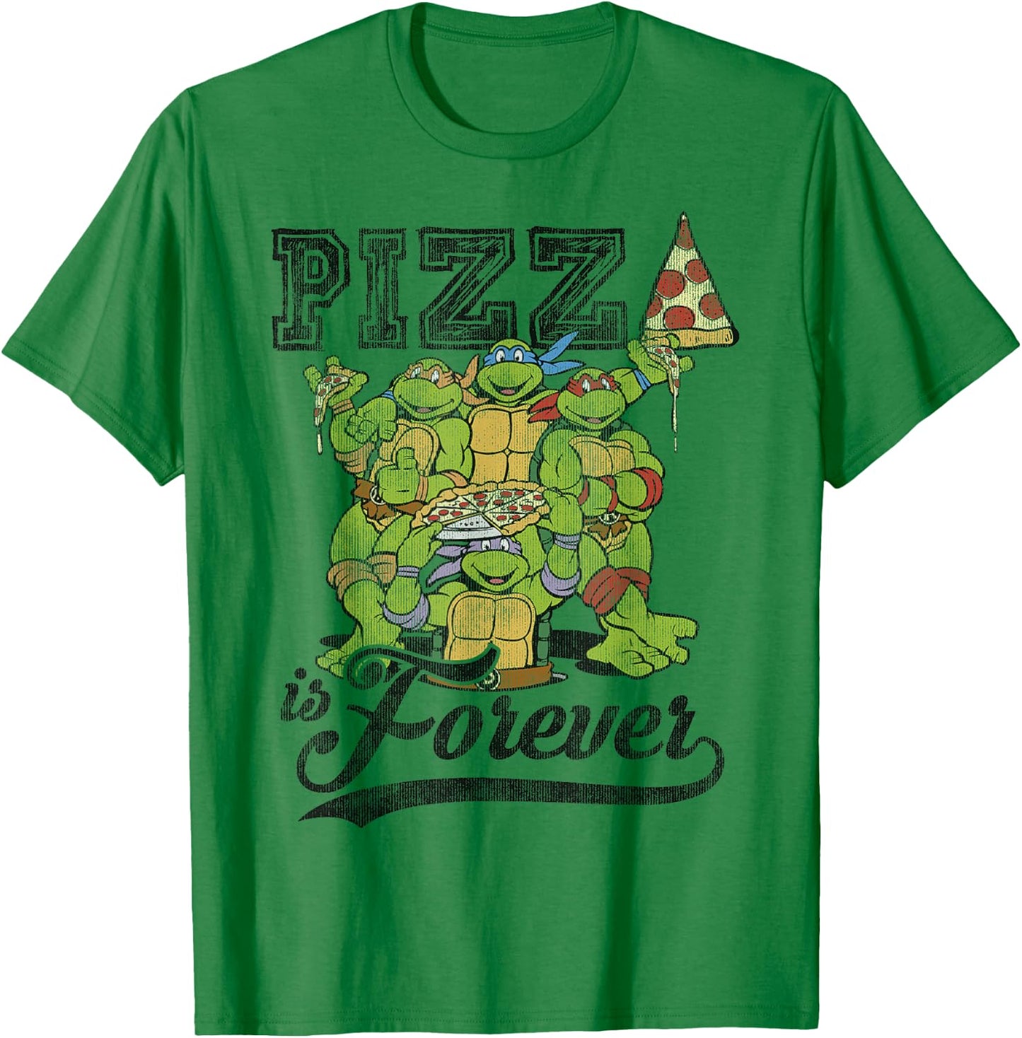 Teenage Mutant Ninja Turtles Pizza Forever Group -Shirt T-Shirt - T-Shirt | Irish Green