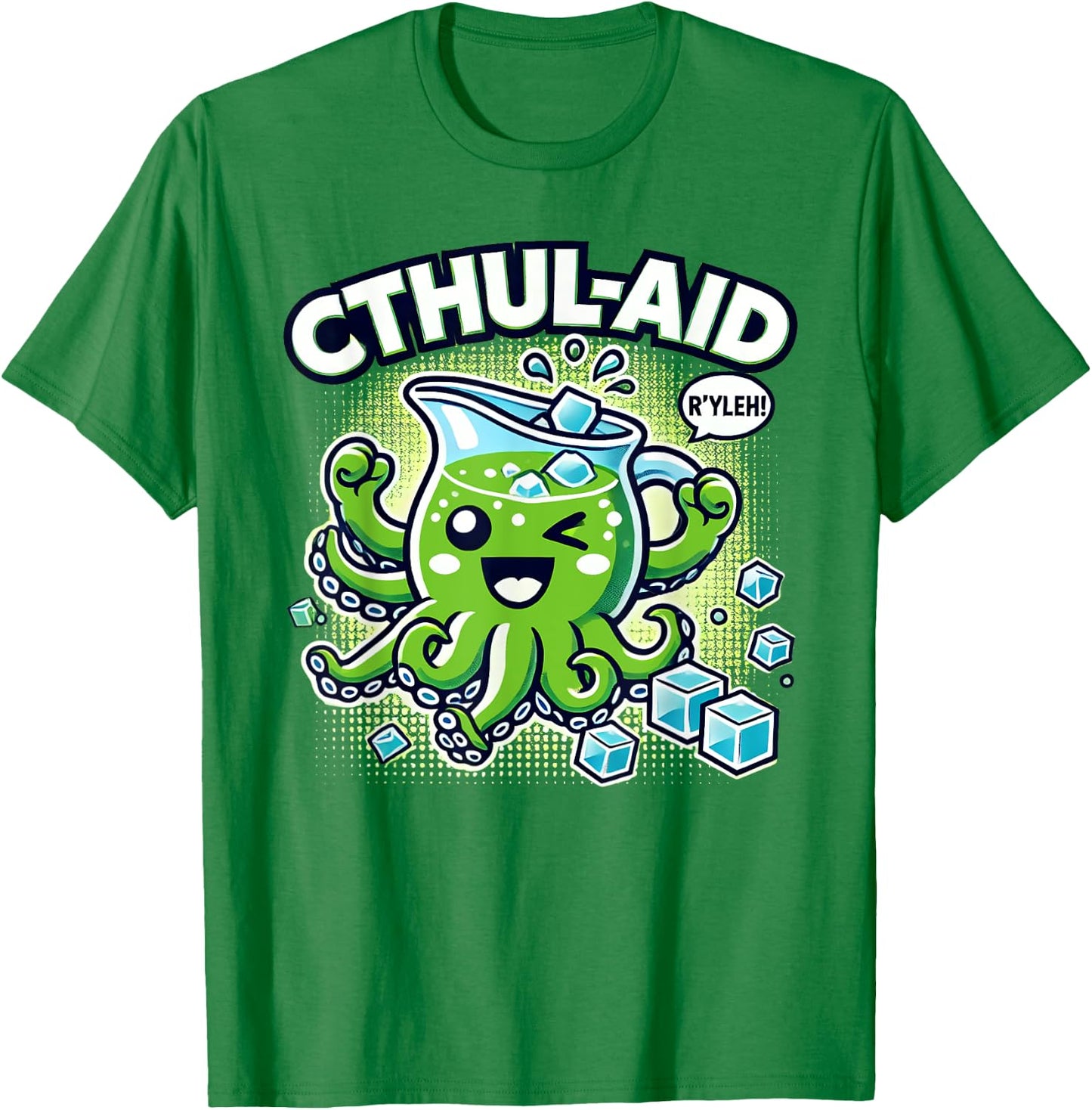 CTHULHU FAN CLUB SHOP Cthulhu-Aid Funny Cthulhu T-Shirt - T-Shirt | Irish Green