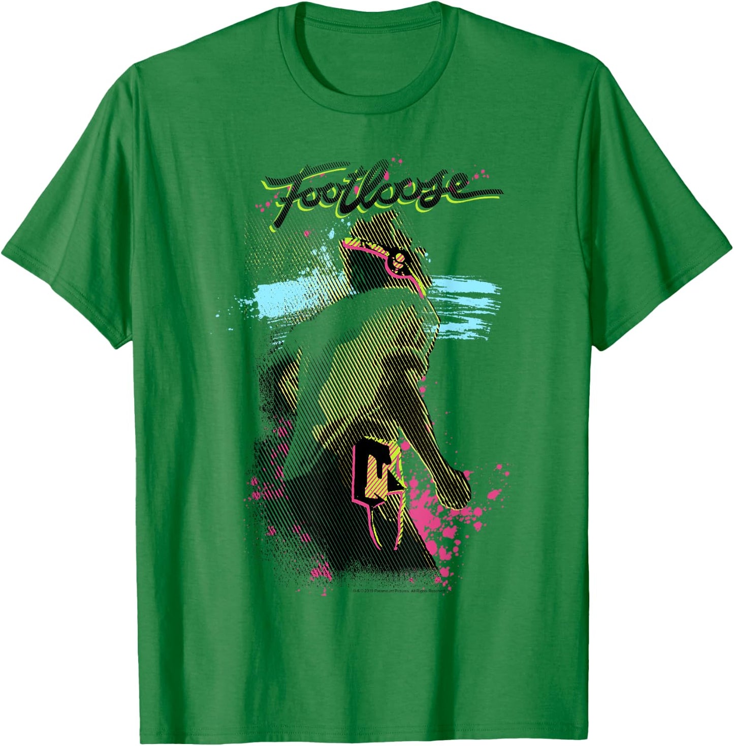 Footloose Neon Poster Title Logo T-Shirt - T-Shirt | Irish Green
