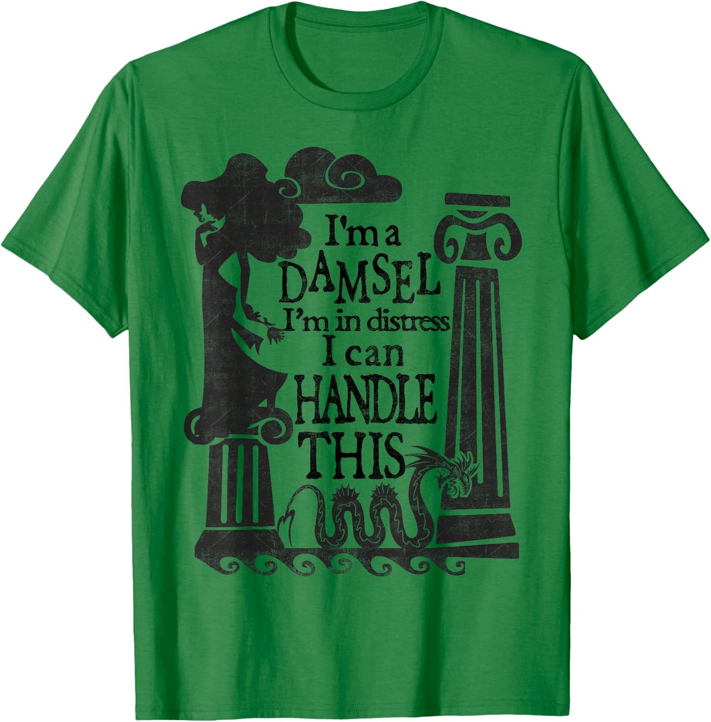 Disney Hercules Meg Damsel Retro Quote Poster T-Shirt - T-Shirt | Irish Green
