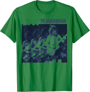 AC/DC - '74 Jailbreak EP Artwork Faded T-Shirt - T-Shirt | Irish Green